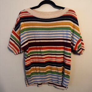 Tommy Hilfiger Colorful Striped Short Sleeve Top